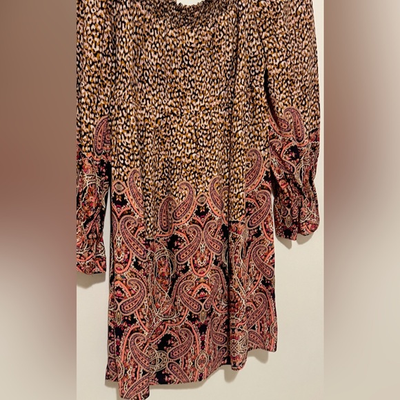 Anthropologie Maeve Dress Pink Paisley Leopard Milou Mini size M - Picture 6 of 12